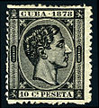 An 1878 stamp depicting King Alfonso XII.