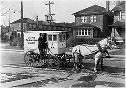 Milk delivery, Canada 1920s