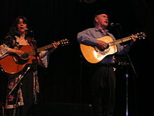 Anne Hills and Tom Paxton performing in Nelsonville, Ohio, on May 15, 2005.