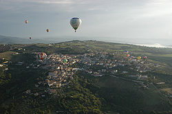 View of Fragneto during the Hot Air Balloon Festival.