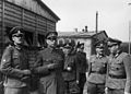 Camp Dabendorf: General Vlasov (2nd from left), General Trochin (1st from left) among German and ROA officers, 1944