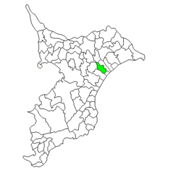 Location of Matsuo in Chiba Prefecture