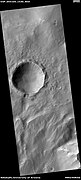 Crater, as seen by HiRISE under HiWish program. The floor appears to have dropped some.