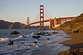 Image 55Bridges, such as Golden Gate Bridge, allow roads and railways to cross bodies of water. (from Transport)