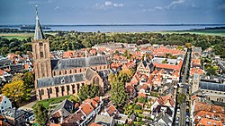Aerial photography of the historic city of Naarden