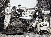 Gustave Eiffel and family in Levallois-Perret (ca. 1875)