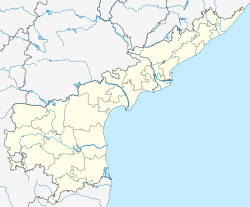 A map showing location of Vijayawada in Andhra Pradesh, India.