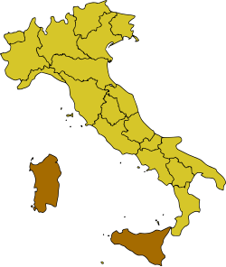 Location of Insular Italy