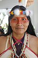 Alicia Cawiya, vice-president of the Huaorani Nation of Ecuador, in traditional dress