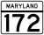 Maryland Route 172 marker