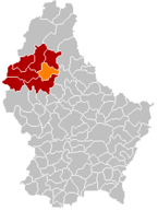 Lage von Goesdorf im Großherzogtum Luxemburg