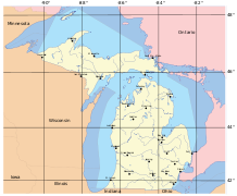 Michigan is second (after Alaska) in water area, and first in water percentage.