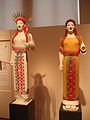 Alternative reconstructions of the Peplos Kore displayed at the Athens show