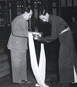 Chief delegate Ngapoi Ngawang Jigme meets Mao Zedong in Beijing, 23 May 1951