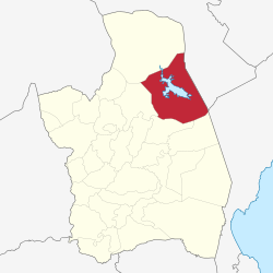 Map of Nueva Ecija with Pantabangan highlighted