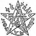 The occultist and magician Éliphas Lévi's pentagram, which he considered to be a symbol of the microcosm, or human
