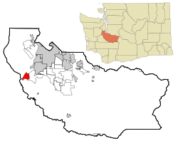 Location of DuPont, Washington