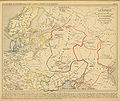 Мапа Руси у IX вик у автор Антоан Филип Хоуз (1884)