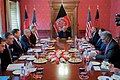 Afghan President Ashraf Ghani with John Kerry