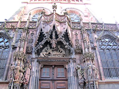 Sculpture over portal of Strasbourg Cathedral (15th–16th centuries)