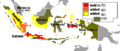 Territorial map with changes of the Dutch East Indies