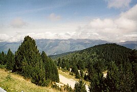 View north to the Montagne de la Tabe