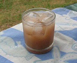A glass of woodapple juice