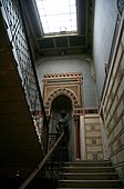 Staircase with statue of Johann Zacherl