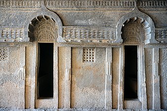 Doorways of a Vihara, Bedse Caves