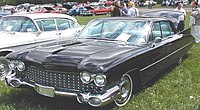1959 Cadillac Eldorado Brougham, showing the more modest tail fin design to come to all Cadillacs in 1960