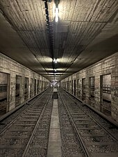 Blick in einen U-Bahntunnel