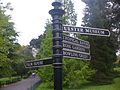 Botanic park sign post