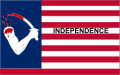 1836 – Brown Flag of Independence, possibly the "Bloody arm flag" reported to have accompanied the Dodson flag at the Texas Declaration of Independence