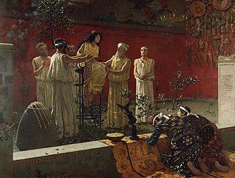 The Oracle, by Camillo Miola, 1880, oil on canvas, Getty Center, Los Angeles, US[102]