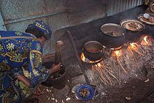 Foods being cooked in Burkina Faso