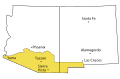 Image 7The Gadsden Purchase (shown with present-day state boundaries and cities) (from History of Arizona)