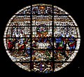 Stained-glass window depicting the Last Supper