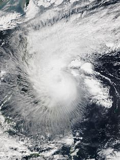 Mekkhala beim Landfall auf den Philippinen am 17. Januar