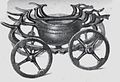 Bronze Age cauldron-wagon model. Urnfield culture.