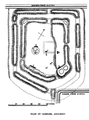 Plan of Caer Lêb, an earthwork on Anglesey, with details of excavations in 1866