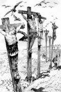 The rebel leaders, crucified outside Tunis