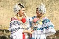 Two women wearing pollera in Panama