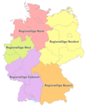5 Regionalliga-Staffeln seit 2012