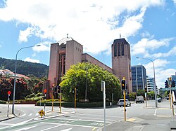 Front/side of cathedral. Molesworth Street is on the right-hand side.