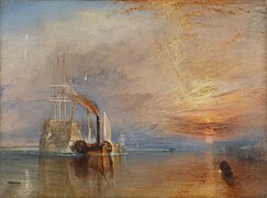 The Fighting Temeraire tugged to her last berth to be broken up, by J. M. W. Turner, 1838.