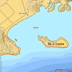 Île-à-Vache and the coast of southwestern Haiti