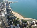 199 East Lake Shore Drive, to the left of the yellow building at the bottom of the image.