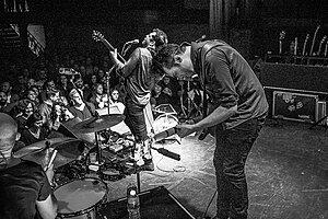 Augustines live at the Bowery Ballroom in NYC in 2014.