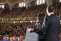 Barack Obama at Camp Lejeune, 2009