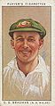 Australian batsman, Donald Bradman on a cigarette card distributed during the 1934 Ashes series